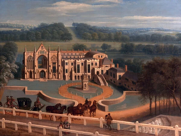 Newstead Abbey, Nottinghamshire, West Aspect, 1730 (oil on canvas)