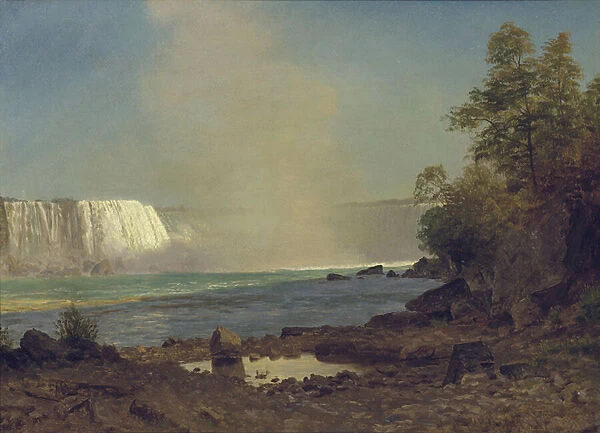 Niagara Falls, 1863 (oil on paper laid down on canvas)