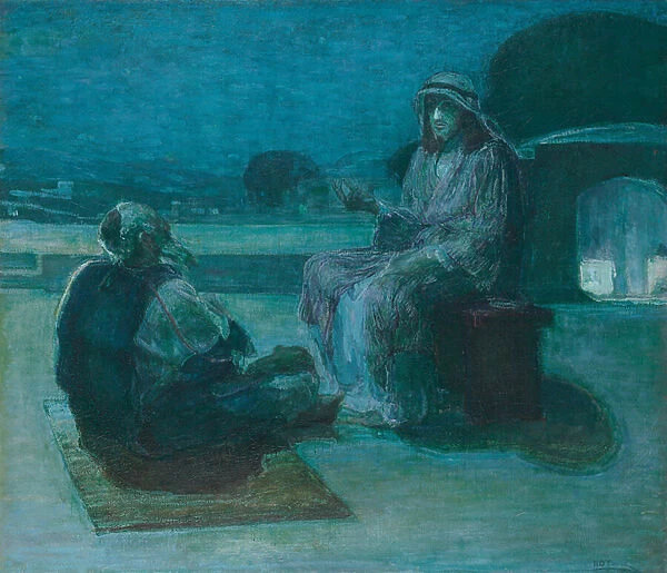 Nicodemus Coming to Christ, 1927 (oil on canvas)