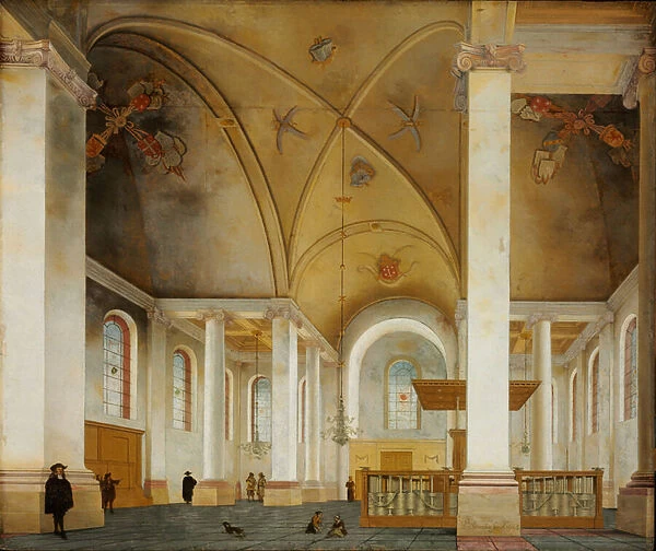 The Nieuwe Kerk in Haarlem - Peinture de Pieter Saenredam (1597-1665