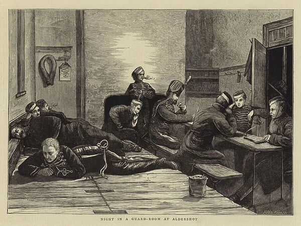 Night in a Guard-Room at Aldershot (engraving)