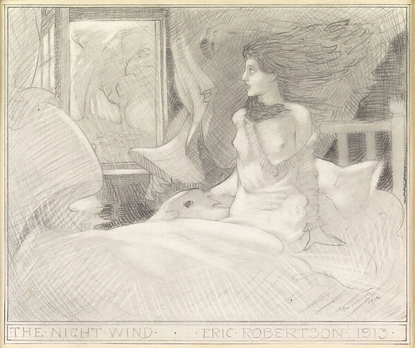 The Night Wind, 1913 (pencil on paper)