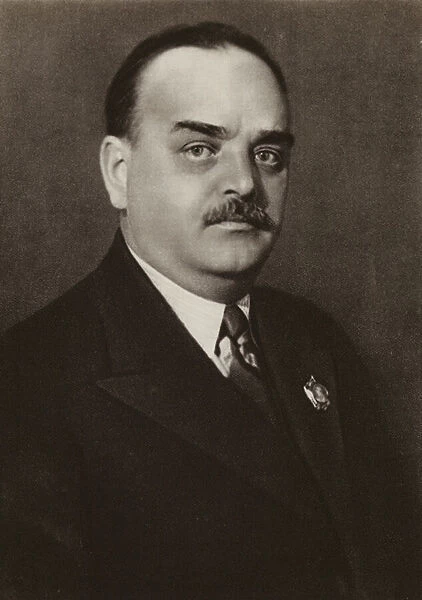 Nikolay Shvernik, Soviet Russian politician (b  /  w photo)