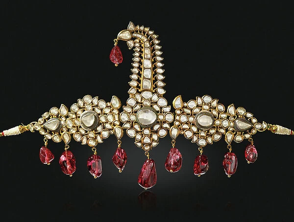 Nizams of Hyderabad sarpech, c. 1607-33 (diamonds, spinel, pearls & enamel)