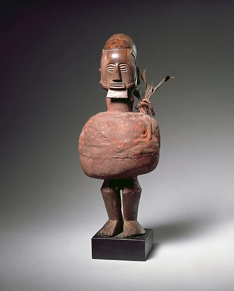 Nkisi Spiritual Figure (wood, clay, textile & feathers) (see also 181654)