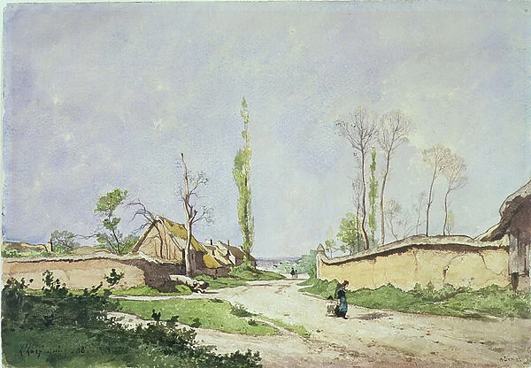 No. 1534 A Village Road, Oiseme, 1888 (w  /  c on paper)