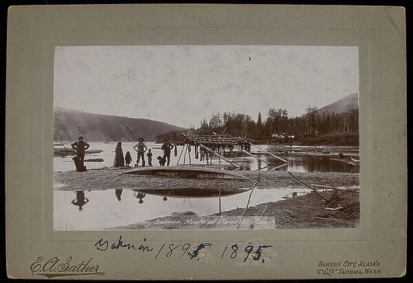 No. 4: Salmon fishing on the Klondike River - photographer, E.A. Sather, Dawson City, Alaska and Tacoma, Washington, 1895 (b / w photo)