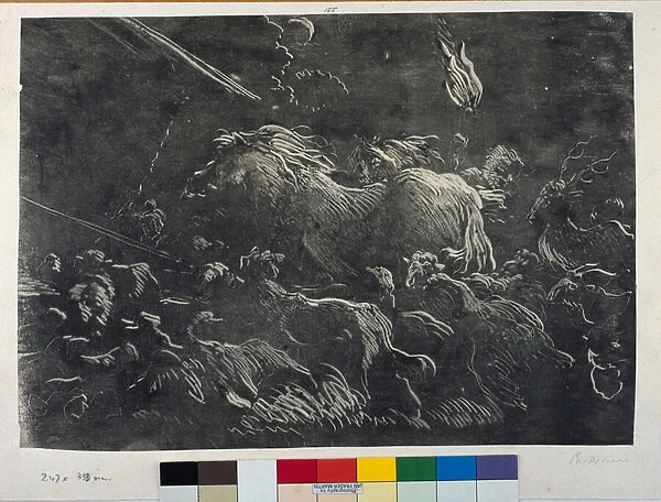 Noah and the Animals entering the Ark, c. 1650-55 (monotype on paper)