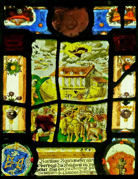 Noahs Ark, 1641 (stained glass)