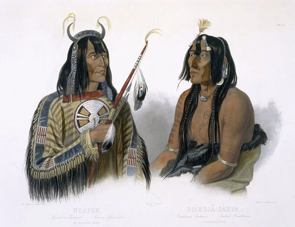 Noapeh, an Assiniboin Indian and Psihdja-Sahpa, a Yanktonan Indian