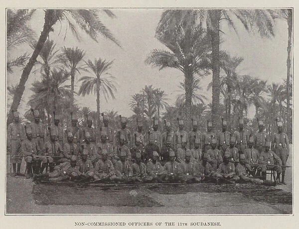 Non-Commissioned Officers of the 11th Soudanese (b  /  w photo)