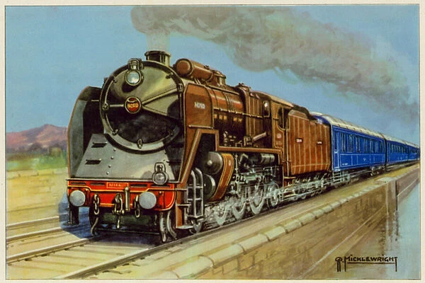 Nord Railway of France, The 'Blue Train'(colour litho)