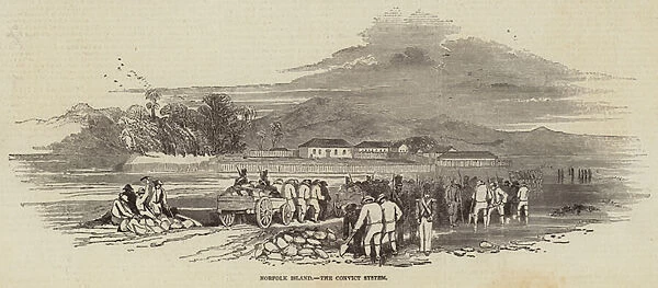 Norfolk Island, the Convict System (engraving)