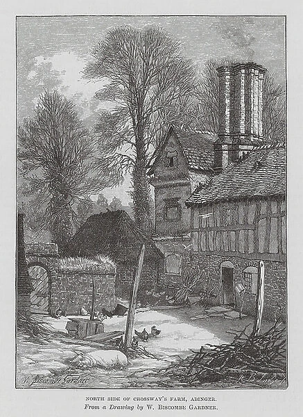 North Side of Crossway's Farm, Abinger (engraving)