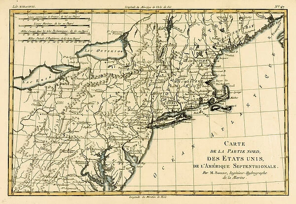 North-East Coast of America, from Atlas de Toutes les Parties Connues du Globe