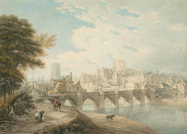 North-East View of Durham, c. 1783 (pencil, w  /  c and gouache on paper)