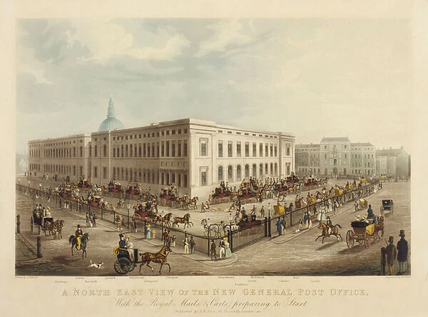 North East view of the New General Post Office, 1829 (engraving)
