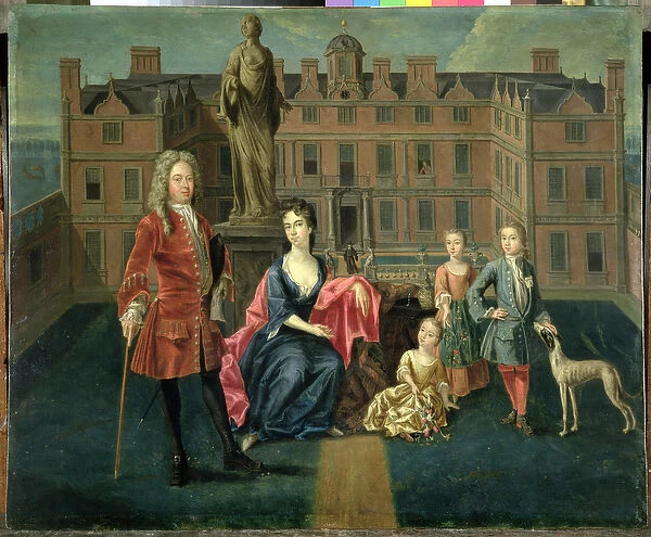 The North Family at Glemham, 1715-16 (oil on copper)