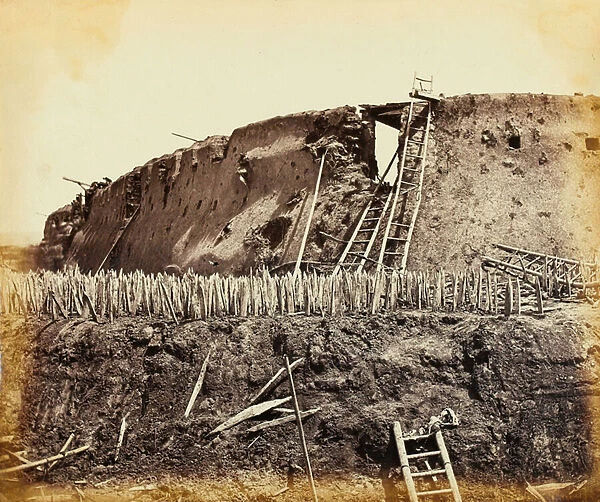 The North Taku Fort, China, 1860 (b  /  w photo)