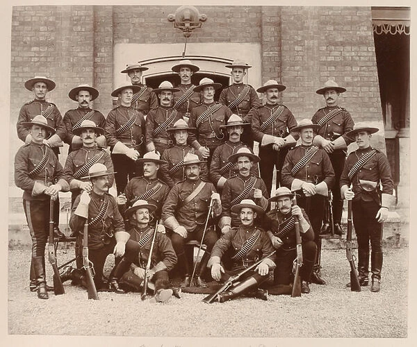 North West Mounted Police, Chelsea Barracks, Diamond Jubilee, 1897 (b  /  w photo)