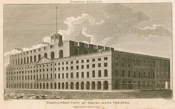 North west view of Drury Lane Theatre, London (engraving)