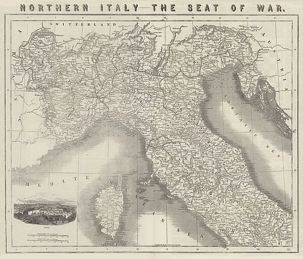 Northern Italy, the Seat of War (engraving)