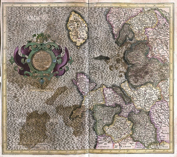 Northwest England (engraving, 1596)
