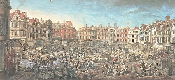 Norwich Market Place, 1799 (w  /  c on paper)