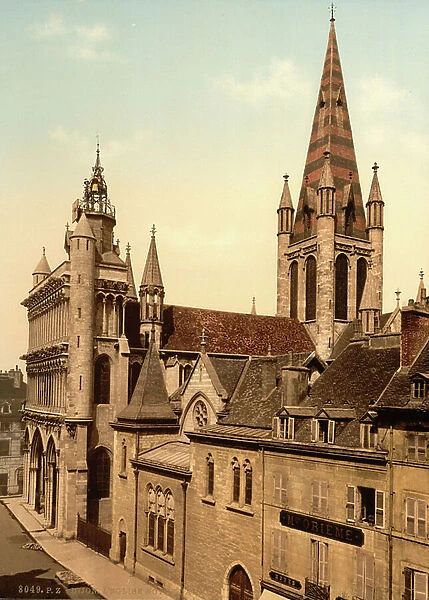 Notre Dame, Dijon, c. 1890-1900 (photochrom print)