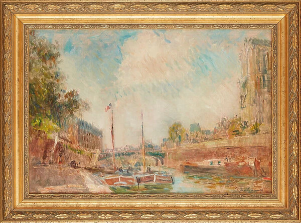 Notre-Dame From The Seine (oil on canvas)