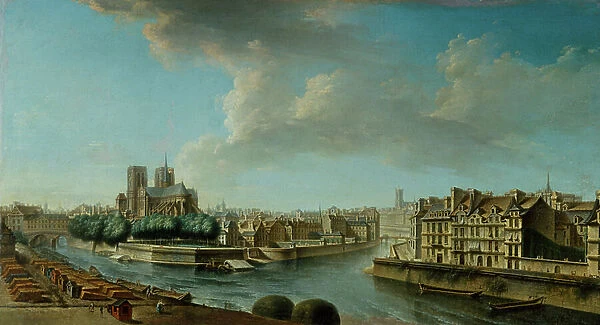 Notre Dame and the western tip of Ile Saint-Louis, 1769 (oil on canvas)