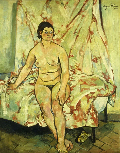 Nude Sat on the Edge of a Bed; Nu Assis sur le Bord d un Lit, 1929 (oil on canvas)