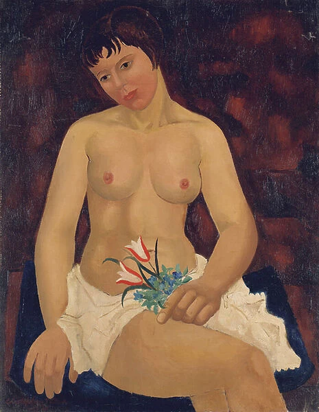 Nude with Tulips, 1927 (oil on canvas)