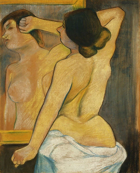 Nude Woman in Front of a Mirror; Femme nue Devant un Miroir