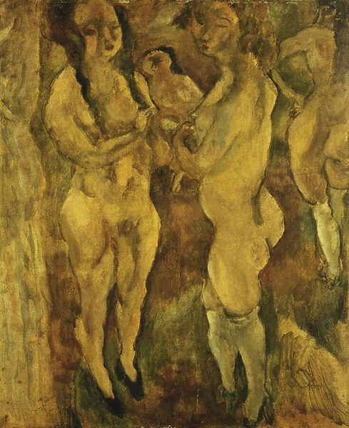 Nude Women; Femmes Nues, 1921-1923 (oil on board laid down on cradled panel)
