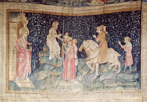 The Number of the Beast, no. 46 of the Apocalypse of Angers, 1373-87 (tapestry)