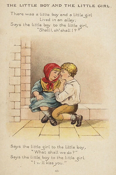 Nursery rhyme: The Little Boy And The Little Girl (chromolitho)