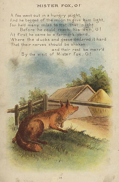 Nursery rhyme: Mister Fox, O! (chromolitho)