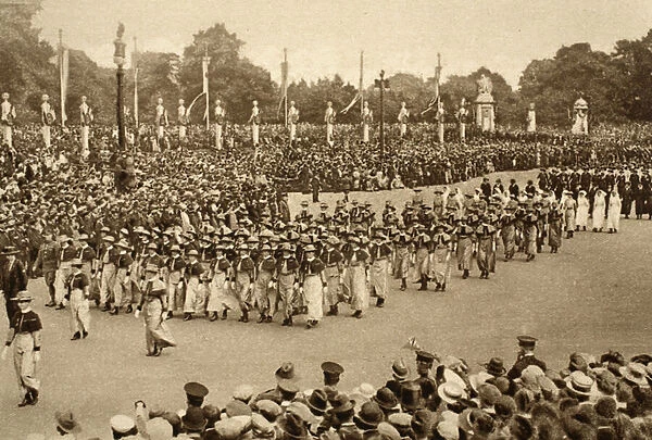 Nurses contingents in the great Victory March of allied forces through London