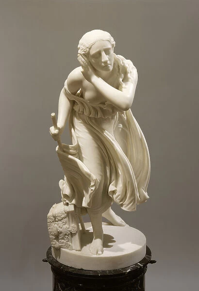 Nydia, The Blind Flower Girl of Pompeii, c. 1888 (marble)