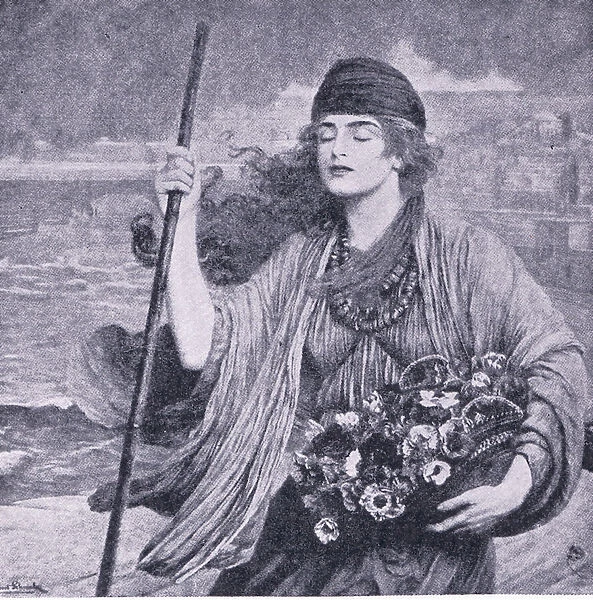 Nydia the blind girl of Pompeii, illustration from The World