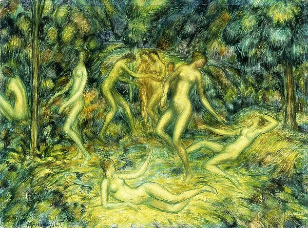 Nymphs Dancing, 1918 (oil on canvas)