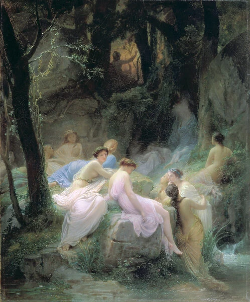 Nymphs Listening to the Songs of Orpheus, 1853 (oil on canvas)