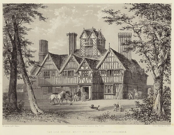 The Oak House, West Bromwich, Staffordshire (engraving)