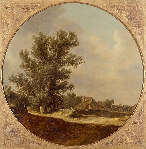 Oak Tree on a Country Lane with Travellers, 1629 (panel)
