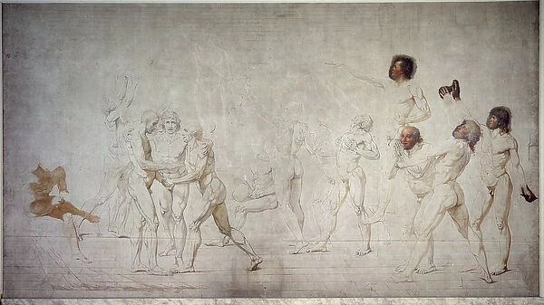 The oath of the palm game (June 20, 1789) unfinished painting