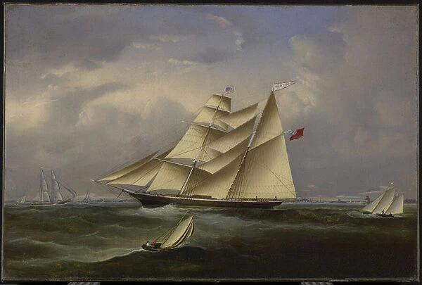 The Ocean Bride Leaving Halifax Harbour, 1854 (oil on canvas)