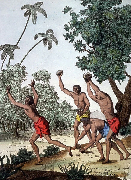 Oceania. Human sacrifice has Tahiti, 1811 (engraving)