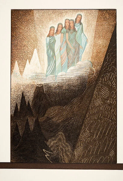 Oceanides, Illustration from Promethee Enchaine by Aeschylus, pub. 1941 (pochoir print)