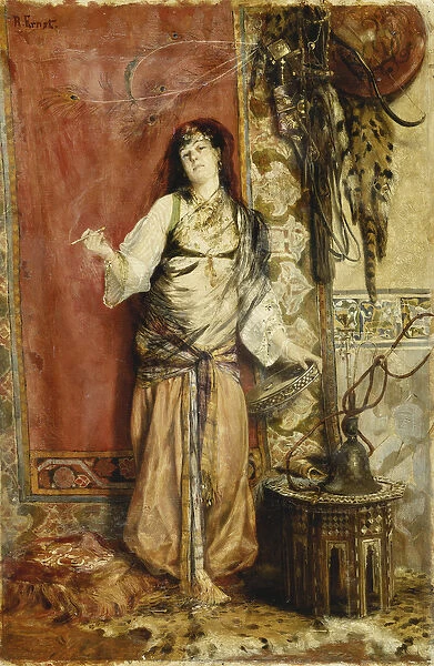The Odalisque, (oil on panel)